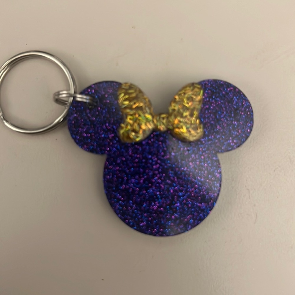 Purple Mouse w/Gold Bow